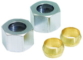 Plumb Pak PP81PC Nut, 3/8 in, Compression, Brass, Chrome